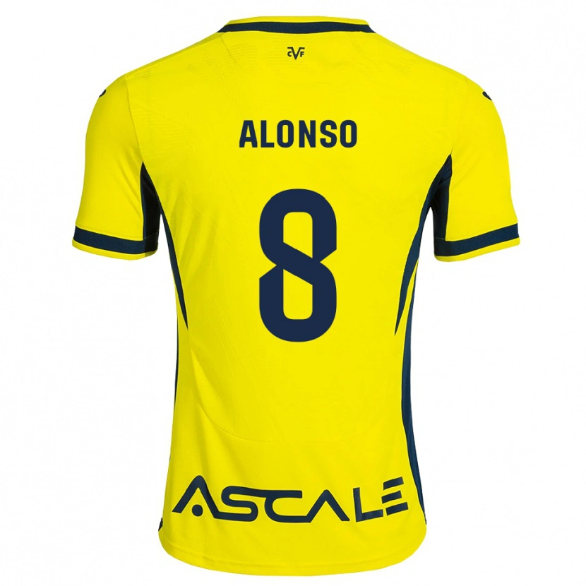 Danxen Kinder Rodri Alonso #8 Gelb Schwarz Rot Heimtrikot Trikot 2026/27 T-Shirt