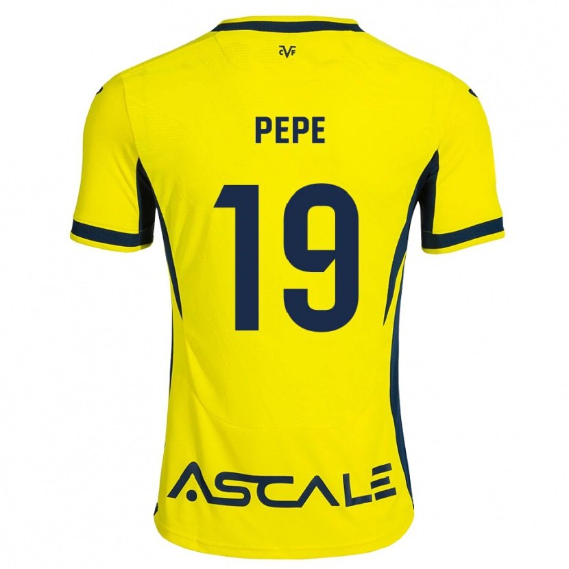 Danxen Kinder Nicolas Pépé #19 Gelb Schwarz Rot Heimtrikot Trikot 2026/27 T-Shirt
