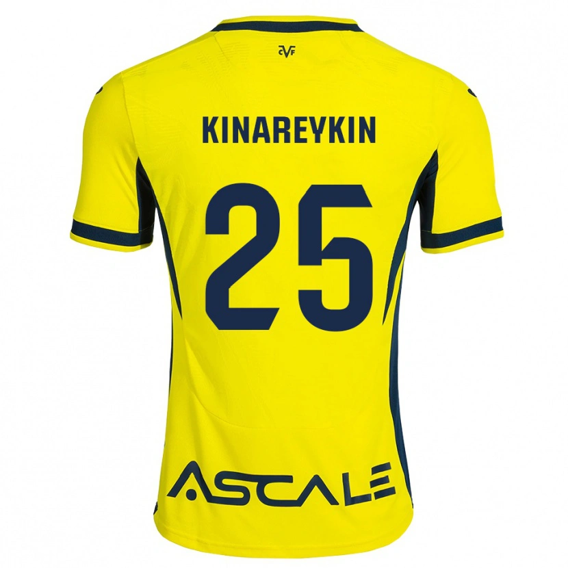 Danxen Kinder Yakiv Kinareykin #25 Gelb Schwarz Rot Heimtrikot Trikot 2026/27 T-Shirt
