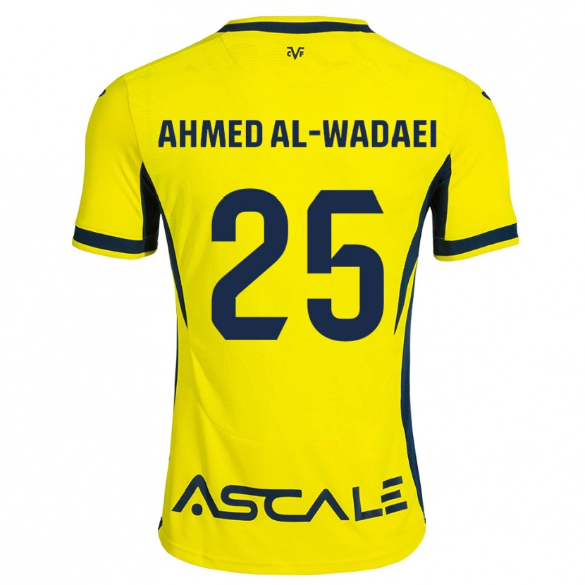 Danxen Kinder Sayed Ahmed Al-Wadaei #25 Gelb Schwarz Rot Heimtrikot Trikot 2026/27 T-Shirt