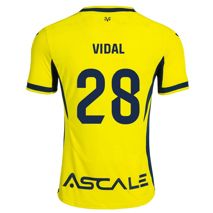 Danxen Kinder Aran Vidal #28 Gelb Schwarz Rot Heimtrikot Trikot 2026/27 T-Shirt