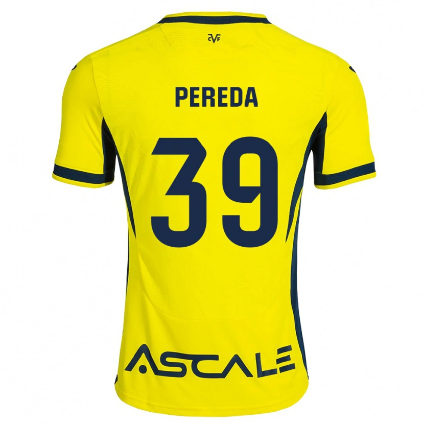 Danxen Kinder Pablo Pereda #39 Gelb Schwarz Rot Heimtrikot Trikot 2026/27 T-Shirt
