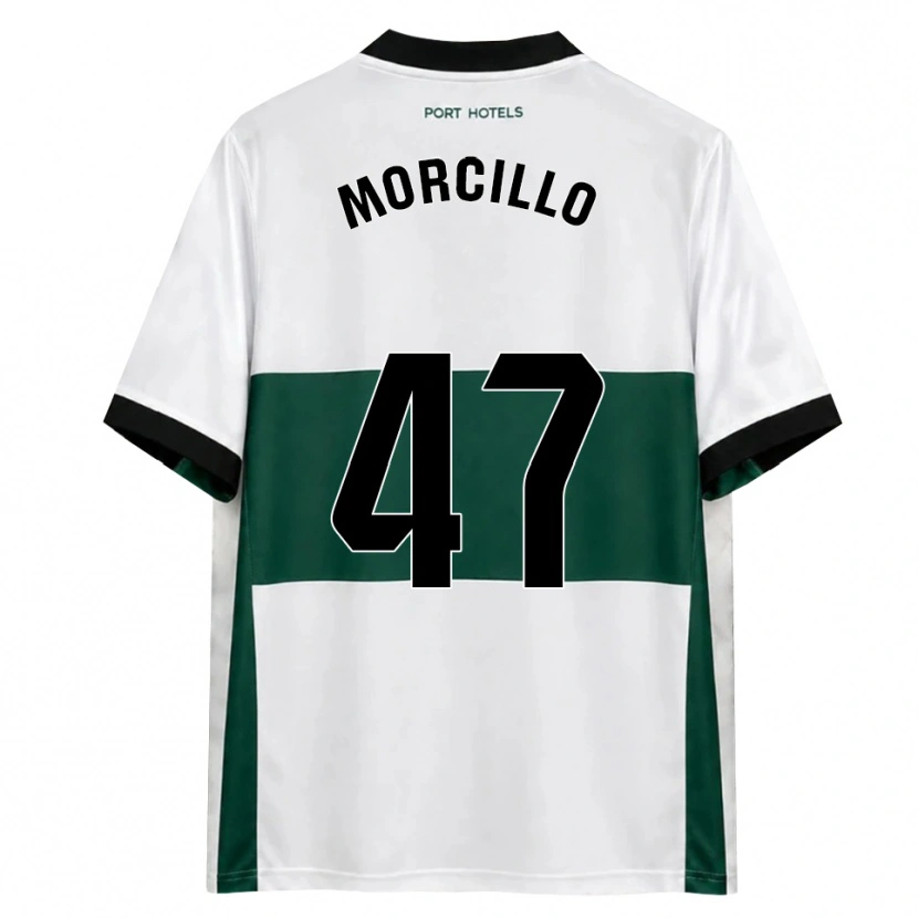 Danxen Kinder Javi Morcillo #47 Grün Weiß Rot Heimtrikot Trikot 2026/27 T-Shirt