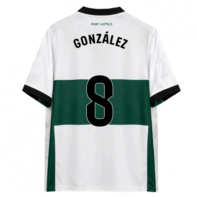 Danxen Kinder Nico González #8 Grün Weiß Rot Heimtrikot Trikot 2026/27 T-Shirt