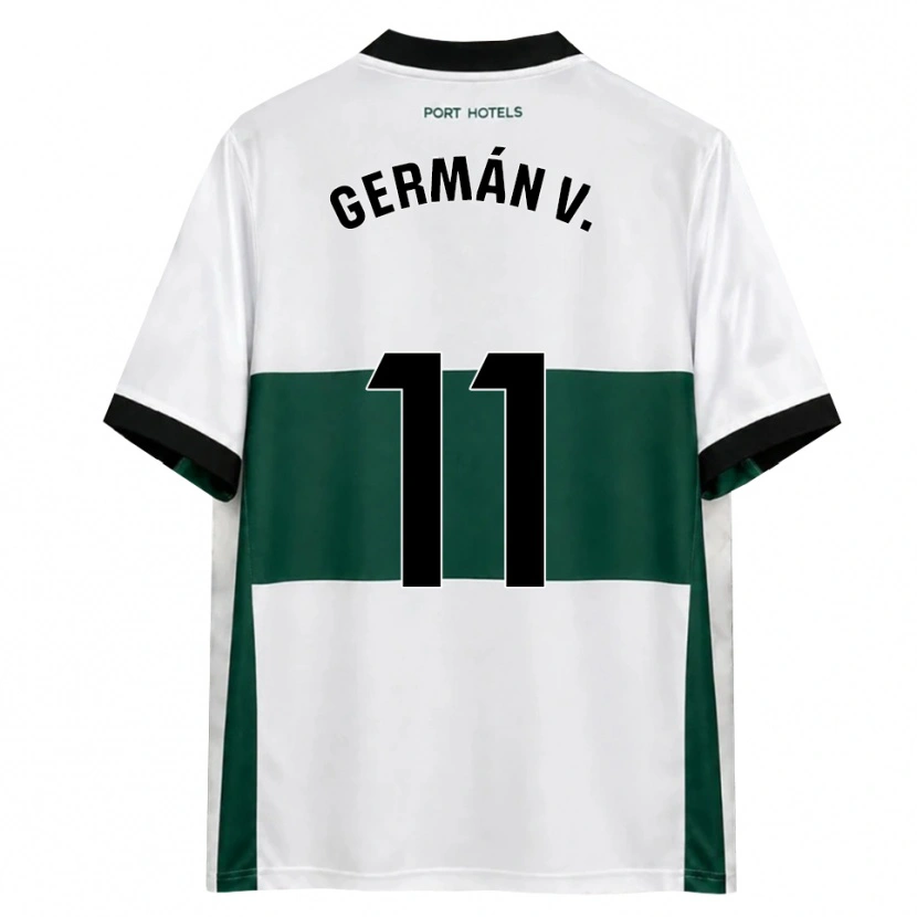 Danxen Kinder Germán Valera #11 Grün Weiß Rot Heimtrikot Trikot 2026/27 T-Shirt