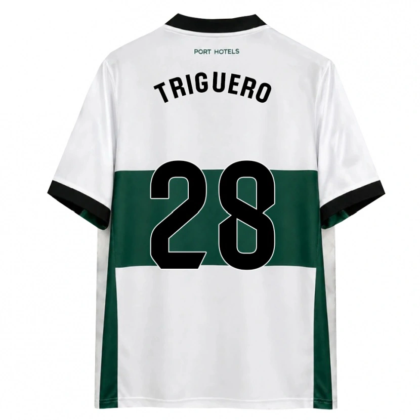 Danxen Kinder Dani Triguero #28 Grün Weiß Rot Heimtrikot Trikot 2026/27 T-Shirt