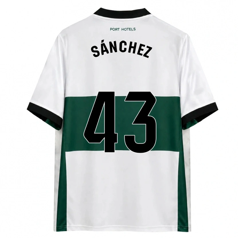 Danxen Kinder Diego Sánchez #43 Grün Weiß Rot Heimtrikot Trikot 2026/27 T-Shirt