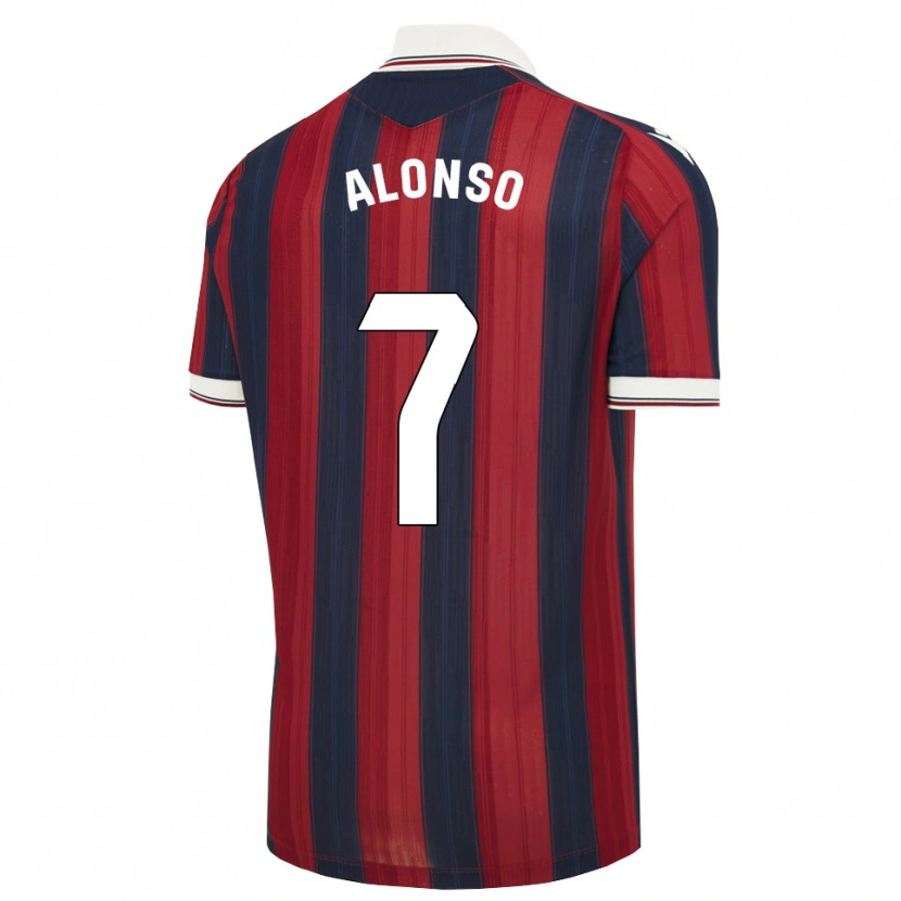 Danxen Kinder Javi Alonso #7 Mitternachtsblau Rot Heimtrikot Trikot 2026/27 T-Shirt