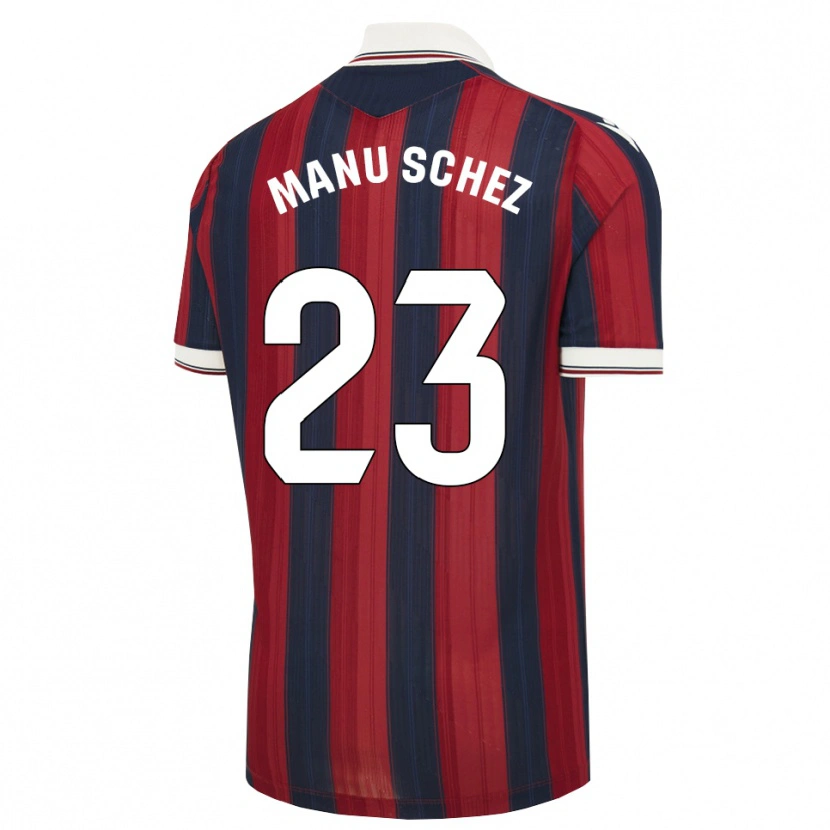Danxen Kinder Manu Sánchez #23 Mitternachtsblau Rot Heimtrikot Trikot 2026/27 T-Shirt