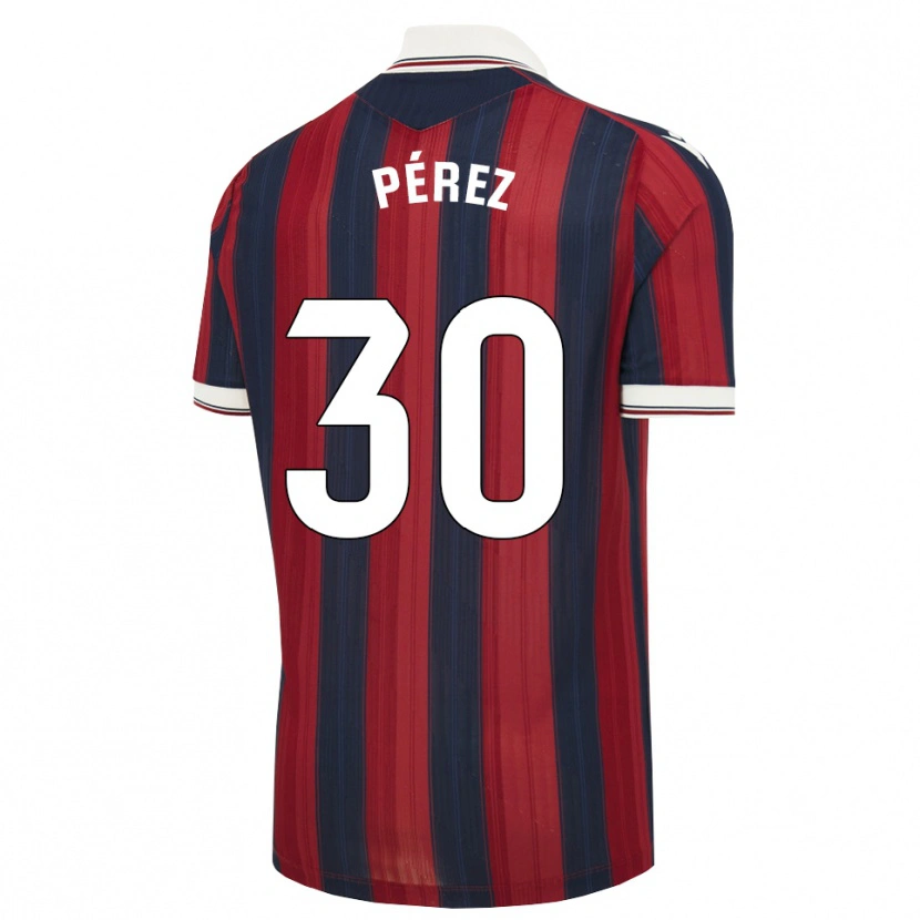 Danxen Kinder Luismi Pérez #30 Mitternachtsblau Rot Heimtrikot Trikot 2026/27 T-Shirt