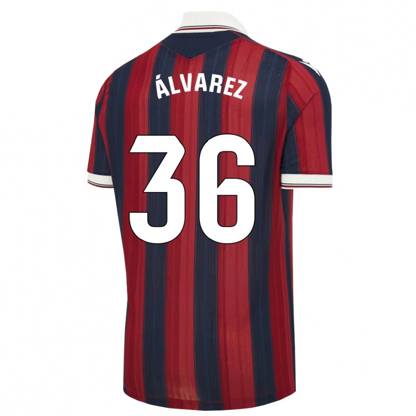 Danxen Kinder Anna Álvarez #36 Mitternachtsblau Rot Heimtrikot Trikot 2026/27 T-Shirt