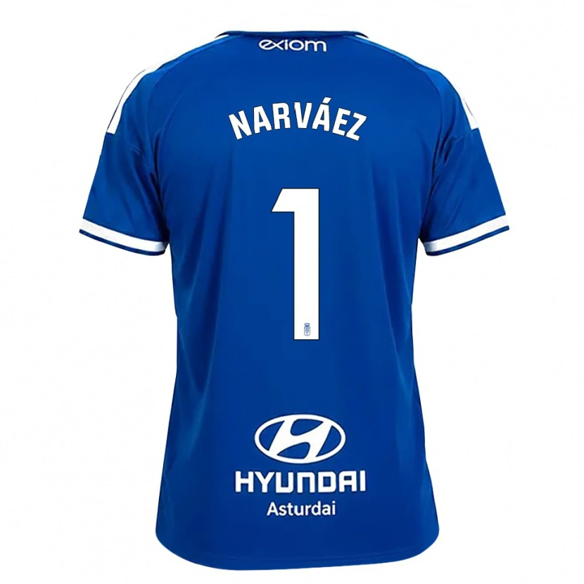 Danxen Kinder Miguel Narváez #1 Mittelblau Weiß Heimtrikot Trikot 2026/27 T-Shirt