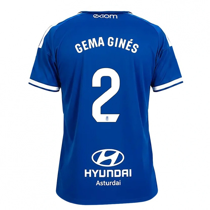 Danxen Kinder Gema Ginés #2 Mittelblau Weiß Heimtrikot Trikot 2026/27 T-Shirt