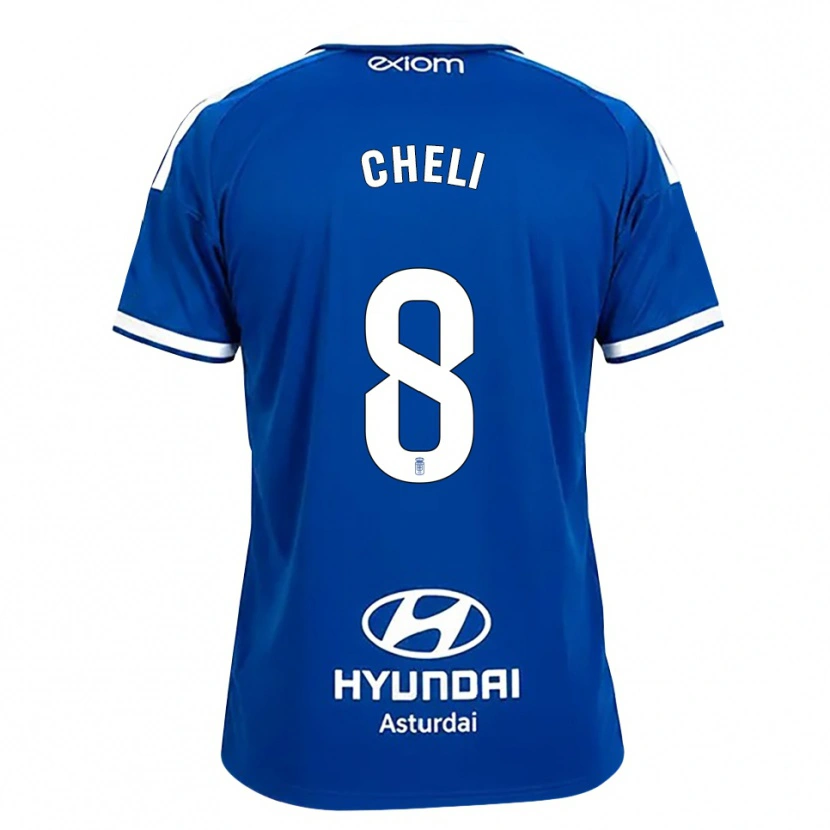 Danxen Kinder Cheli Pereda #8 Mittelblau Weiß Heimtrikot Trikot 2026/27 T-Shirt