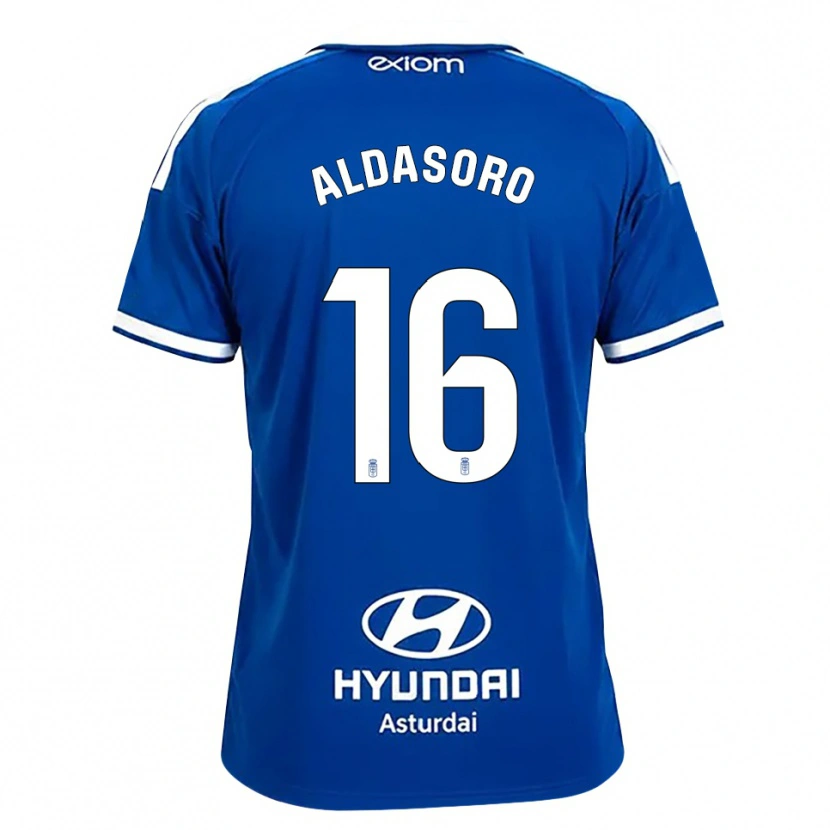 Danxen Kinder Aritz Aldasoro #16 Mittelblau Weiß Heimtrikot Trikot 2026/27 T-Shirt