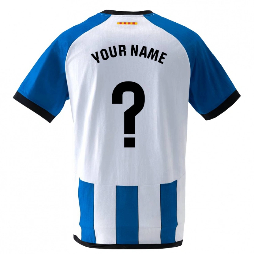 Danxen Kinder Ihren Namen #0 Königsblau Weiß Heimtrikot Trikot 2026/27 T-Shirt