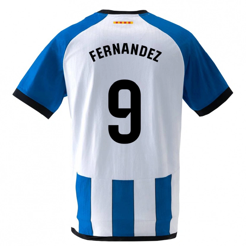 Danxen Kinder Roberto Fernández #9 Königsblau Weiß Heimtrikot Trikot 2026/27 T-Shirt