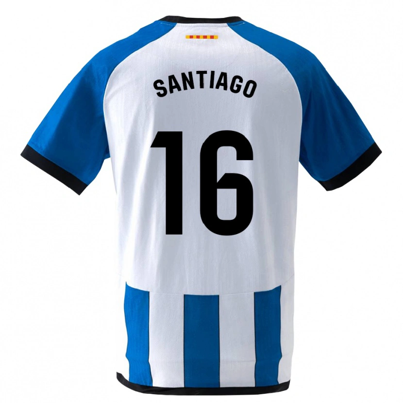 Danxen Kinder Alejandro Santiago #16 Königsblau Weiß Heimtrikot Trikot 2026/27 T-Shirt
