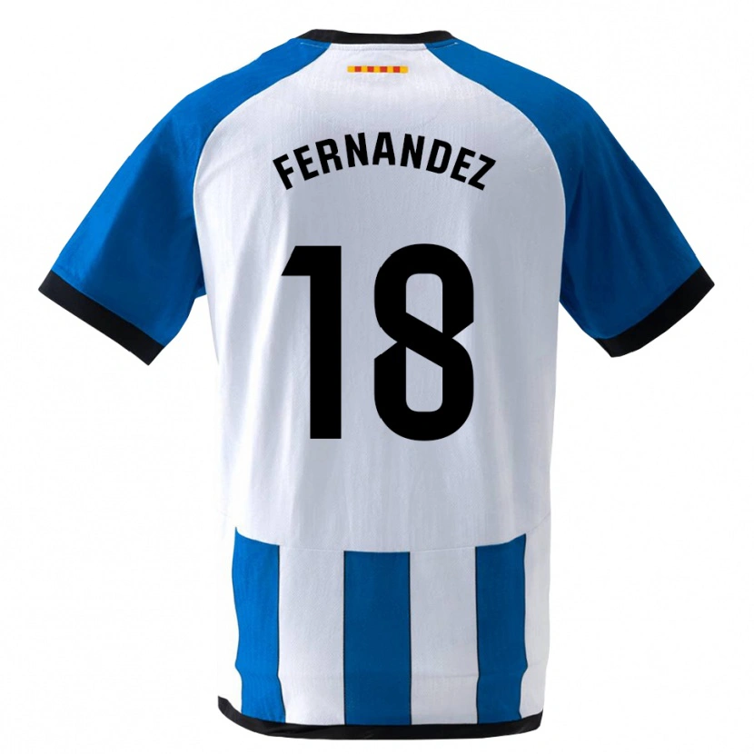 Danxen Kinder Marcos Fernández #18 Königsblau Weiß Heimtrikot Trikot 2026/27 T-Shirt