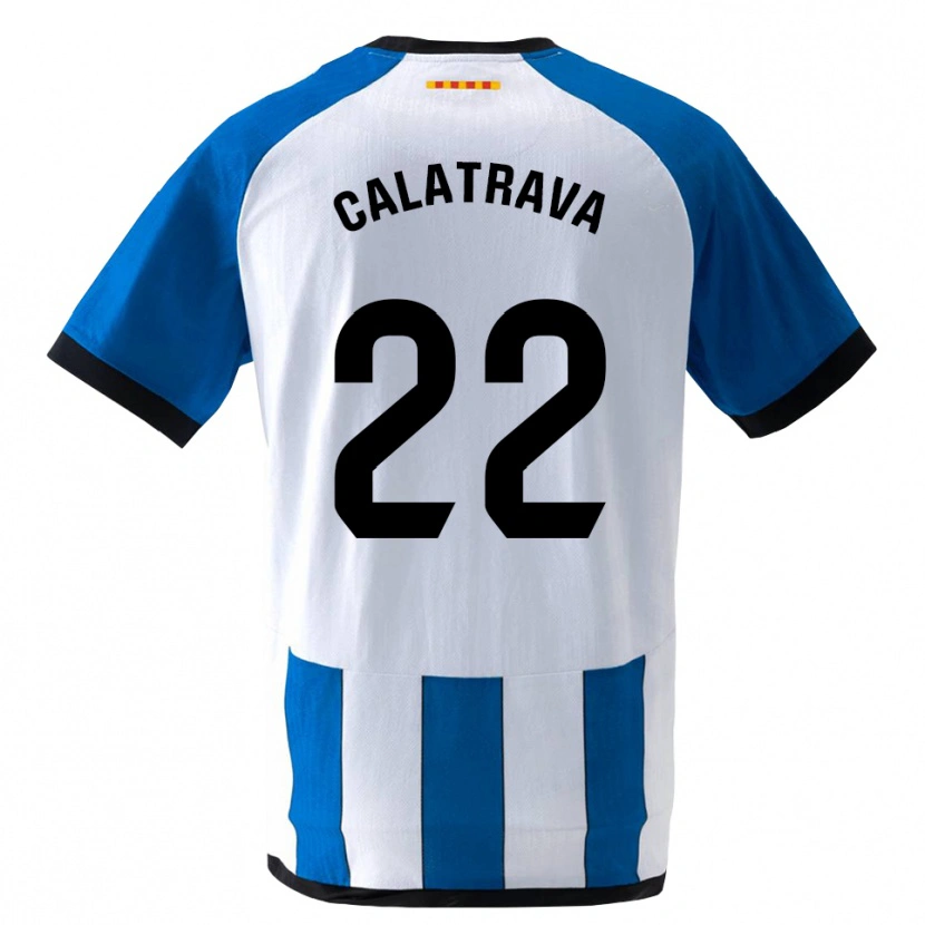 Danxen Kinder Álex Calatrava #22 Königsblau Weiß Heimtrikot Trikot 2026/27 T-Shirt