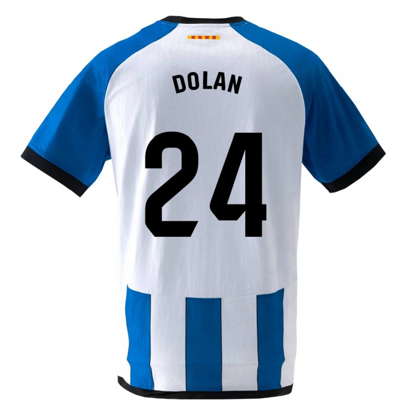 Danxen Kinder Tyrhys Dolan #24 Königsblau Weiß Heimtrikot Trikot 2026/27 T-Shirt