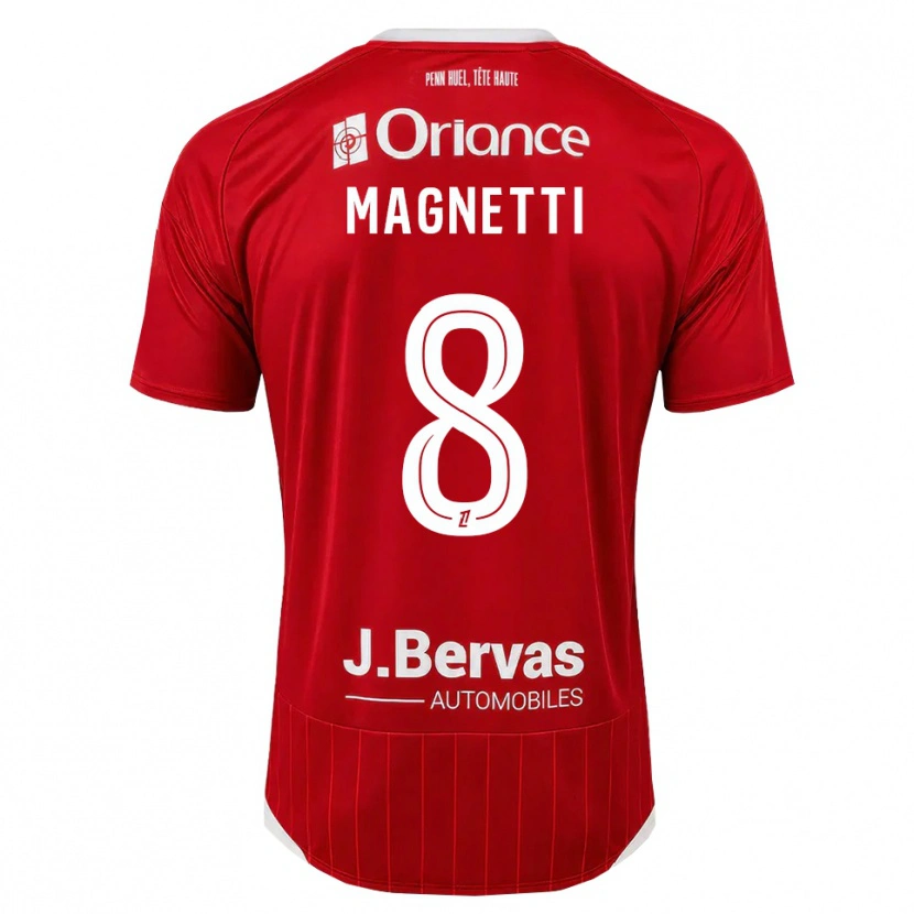 Danxen Kinder Hugo Magnetti #8 Weiß Rot Heimtrikot Trikot 2026/27 T-Shirt