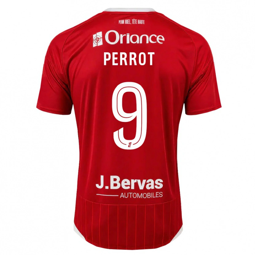 Danxen Kinder Maël Perrot #9 Weiß Rot Heimtrikot Trikot 2026/27 T-Shirt