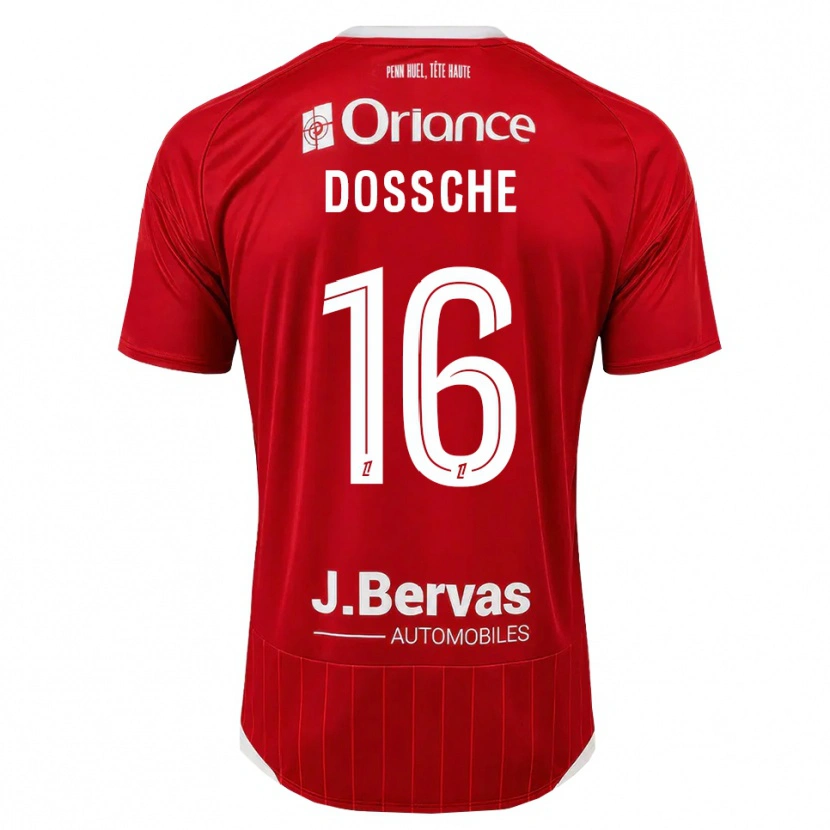Danxen Kinder Marvin Dossche #16 Weiß Rot Heimtrikot Trikot 2026/27 T-Shirt