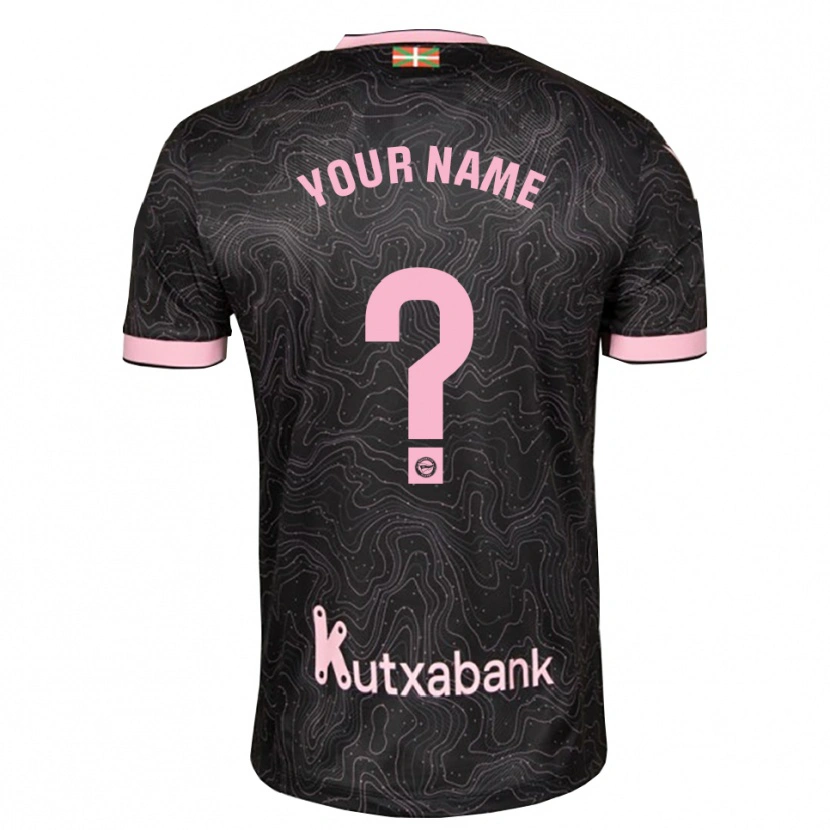 Danxen Kinder Ihren Namen #0 Schwarz Pink Auswärtstrikot Trikot 2026/27 T-Shirt