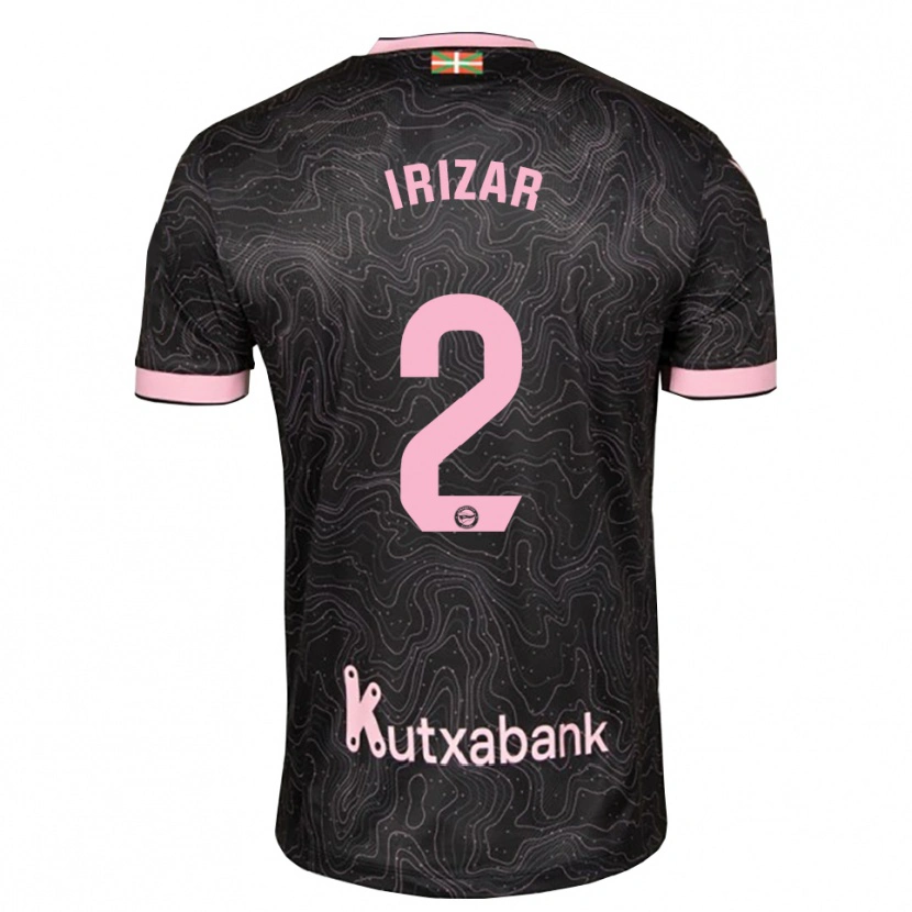 Danxen Kinder Manex Irizar #2 Schwarz Pink Auswärtstrikot Trikot 2026/27 T-Shirt