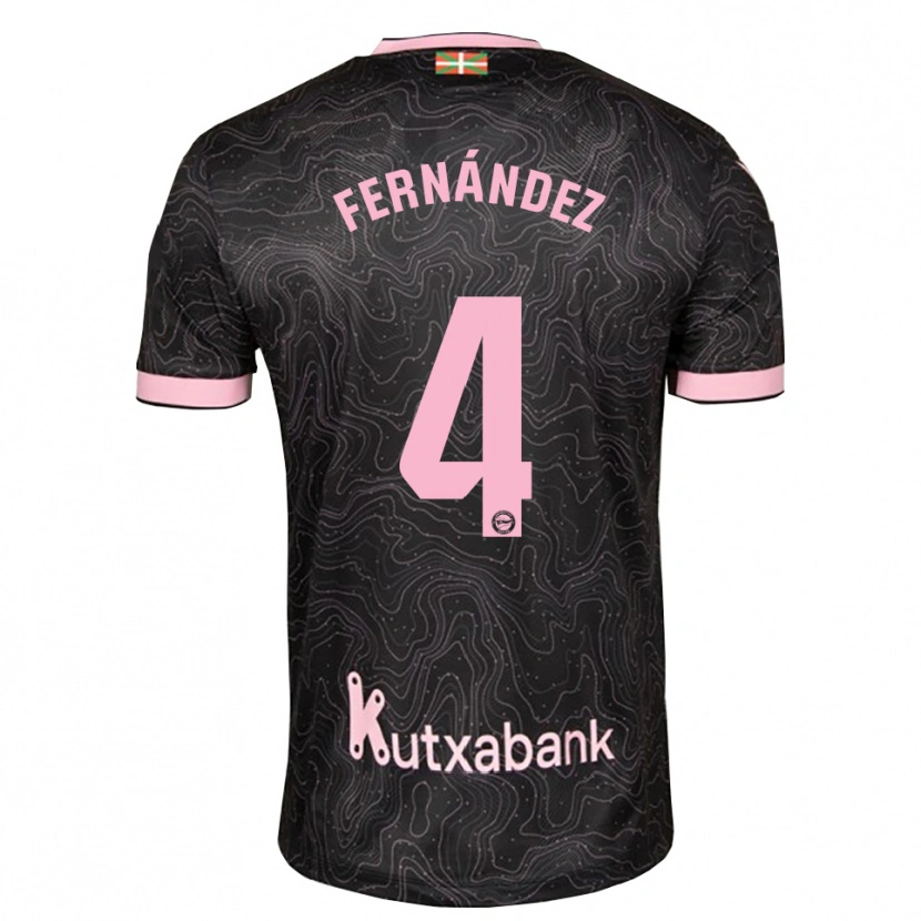 Danxen Kinder Aritz Fernández #4 Schwarz Pink Auswärtstrikot Trikot 2026/27 T-Shirt