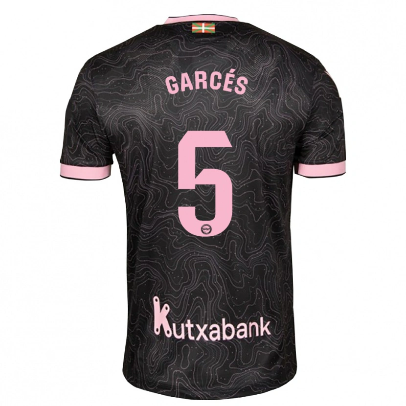 Danxen Kinder Facundo Garcés #5 Schwarz Pink Auswärtstrikot Trikot 2026/27 T-Shirt