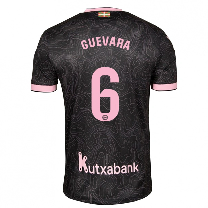 Danxen Kinder Ander Guevara #6 Schwarz Pink Auswärtstrikot Trikot 2026/27 T-Shirt