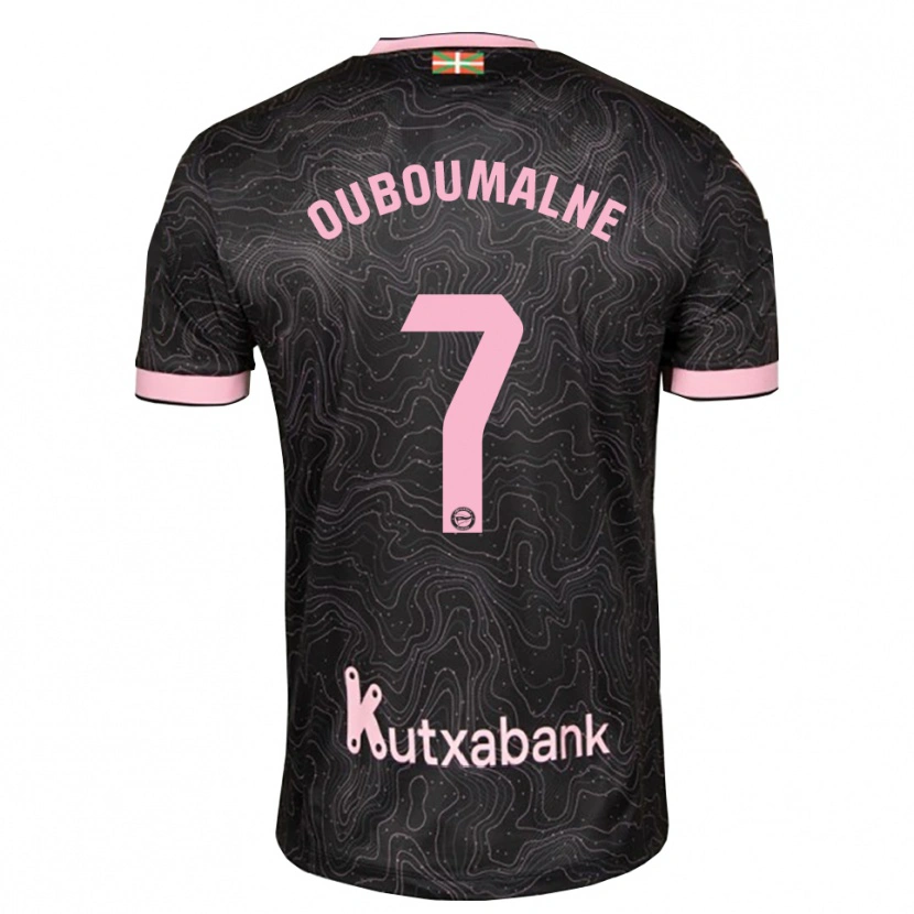 Danxen Kinder Ibra Ouboumalne #7 Schwarz Pink Auswärtstrikot Trikot 2026/27 T-Shirt