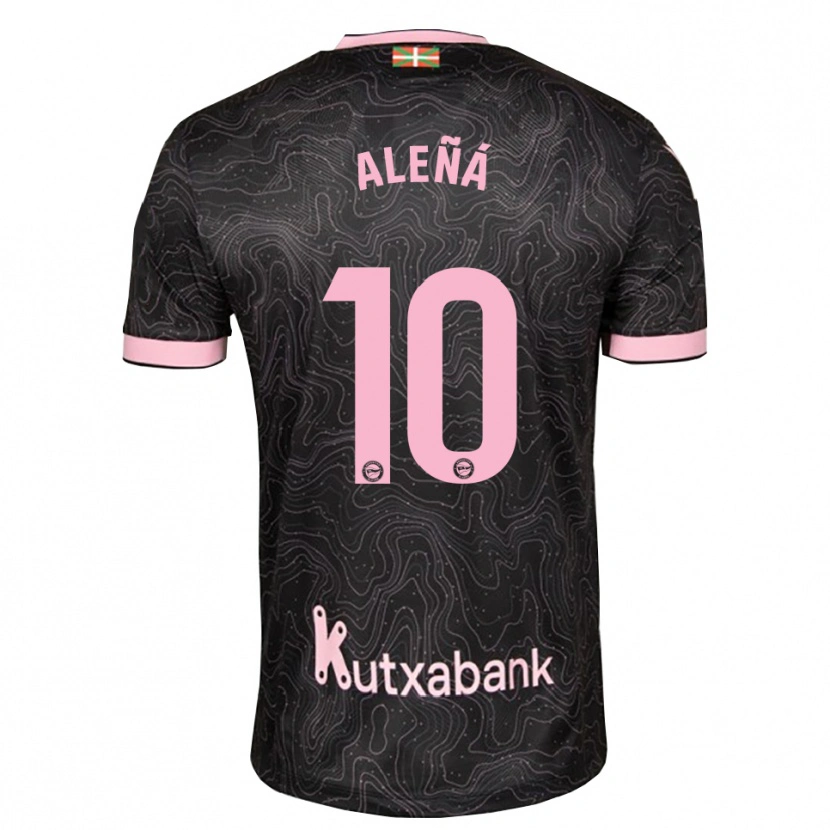 Danxen Kinder Carles Aleñá #10 Schwarz Pink Auswärtstrikot Trikot 2026/27 T-Shirt