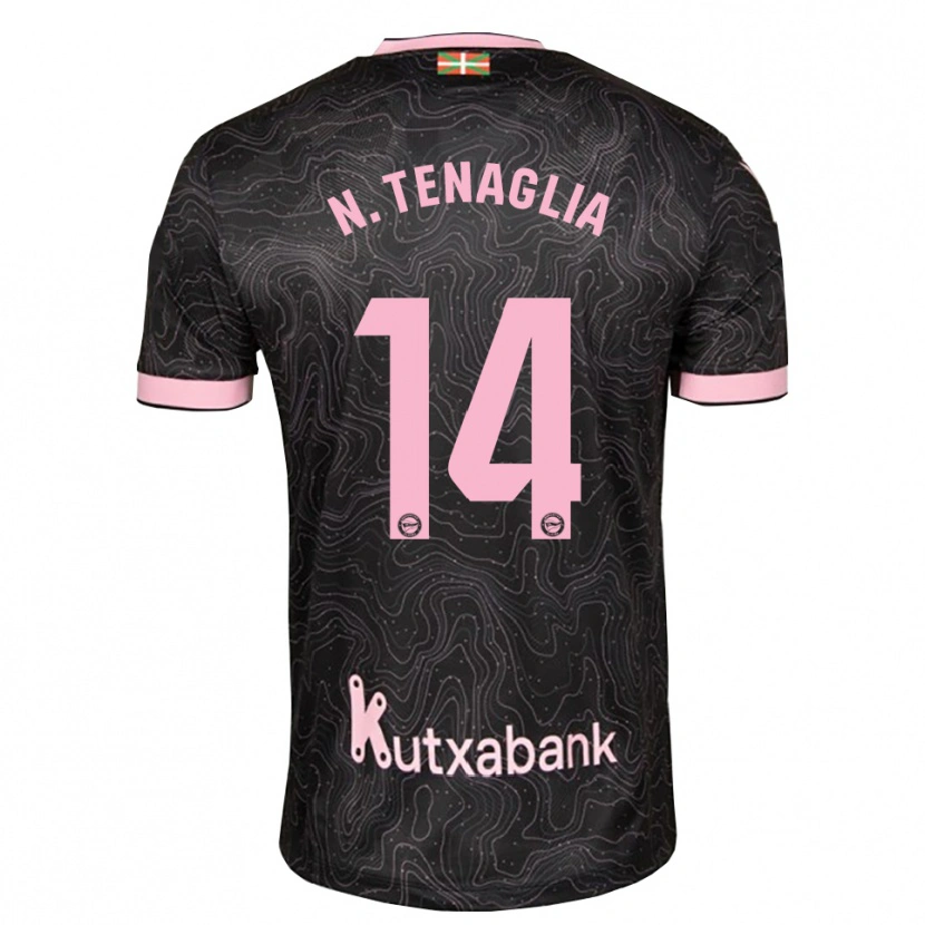 Danxen Kinder Nahuel Tenaglia #14 Schwarz Pink Auswärtstrikot Trikot 2026/27 T-Shirt