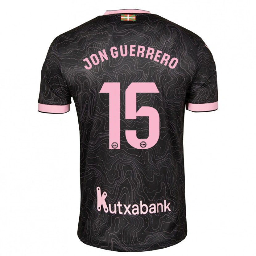 Danxen Kinder Julen Jon Guerrero #15 Schwarz Pink Auswärtstrikot Trikot 2026/27 T-Shirt