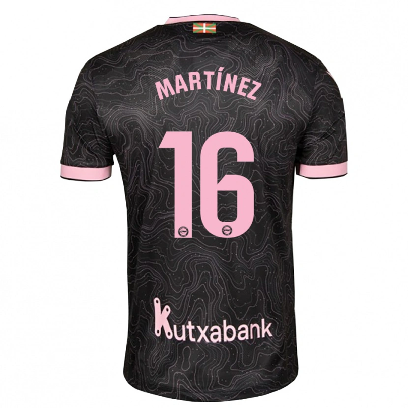 Danxen Kinder Hugo Martínez #16 Schwarz Pink Auswärtstrikot Trikot 2026/27 T-Shirt