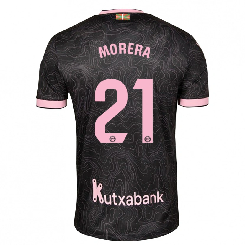 Danxen Kinder Carla Morera #21 Schwarz Pink Auswärtstrikot Trikot 2026/27 T-Shirt