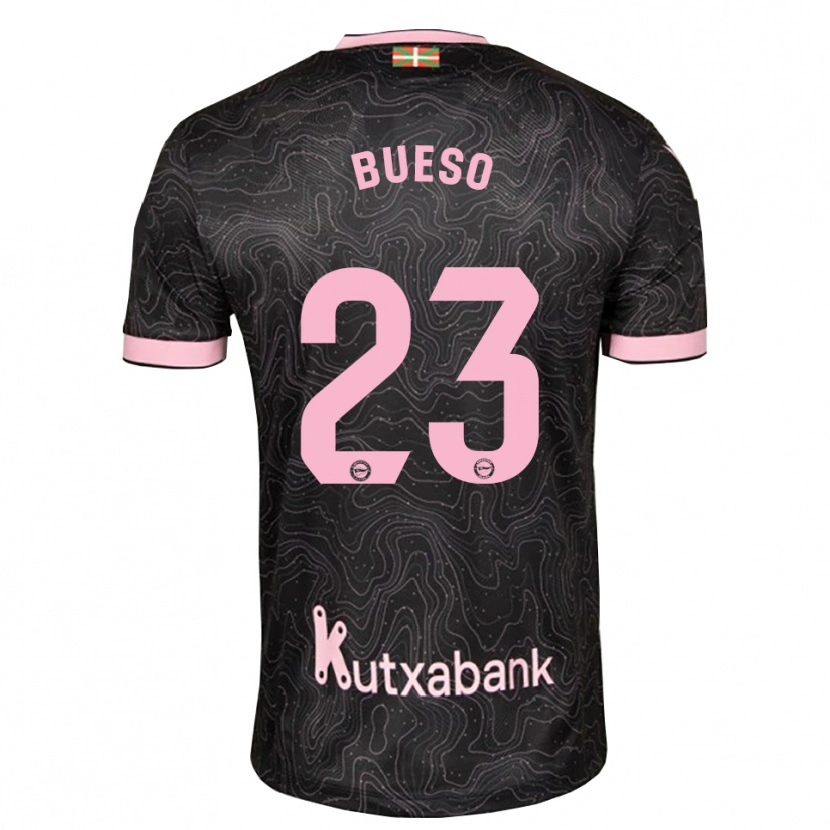 Danxen Kinder Alejandro Bueso #23 Schwarz Pink Auswärtstrikot Trikot 2026/27 T-Shirt