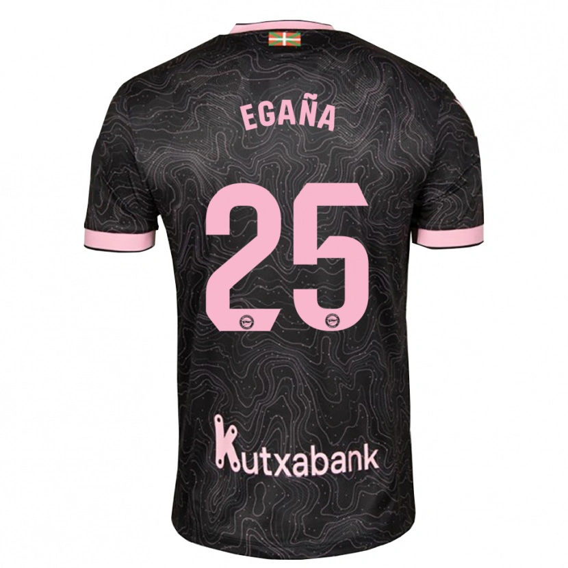 Danxen Kinder Eider Egaña #25 Schwarz Pink Auswärtstrikot Trikot 2026/27 T-Shirt