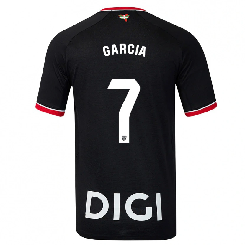 Danxen Kinder Nahikari García #7 Schwarz Weiß Rot Auswärtstrikot Trikot 2026/27 T-Shirt