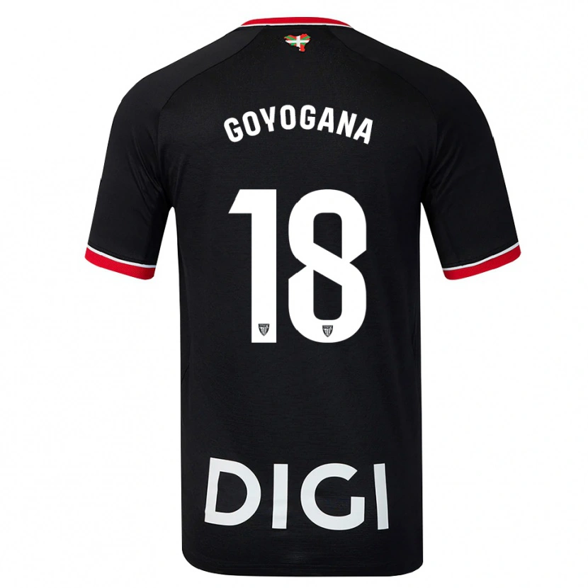 Danxen Kinder Unax Goyogana #18 Schwarz Weiß Rot Auswärtstrikot Trikot 2026/27 T-Shirt