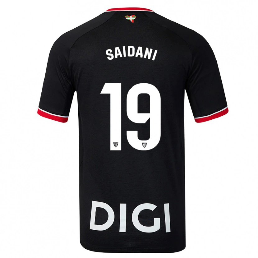 Danxen Kinder Ismahel Saidani #19 Schwarz Weiß Rot Auswärtstrikot Trikot 2026/27 T-Shirt