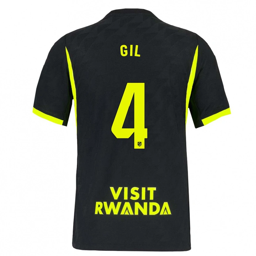 Danxen Kinder Miguel Gil #4 Hellgrün Schwarz Auswärtstrikot Trikot 2026/27 T-Shirt
