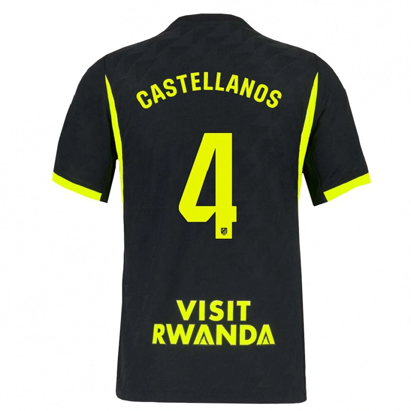 Danxen Kinder Iván Castellanos #4 Hellgrün Schwarz Auswärtstrikot Trikot 2026/27 T-Shirt