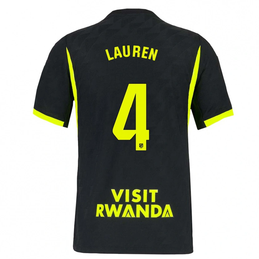 Danxen Kinder Lauren Eduarda Leal Costa #4 Hellgrün Schwarz Auswärtstrikot Trikot 2026/27 T-Shirt
