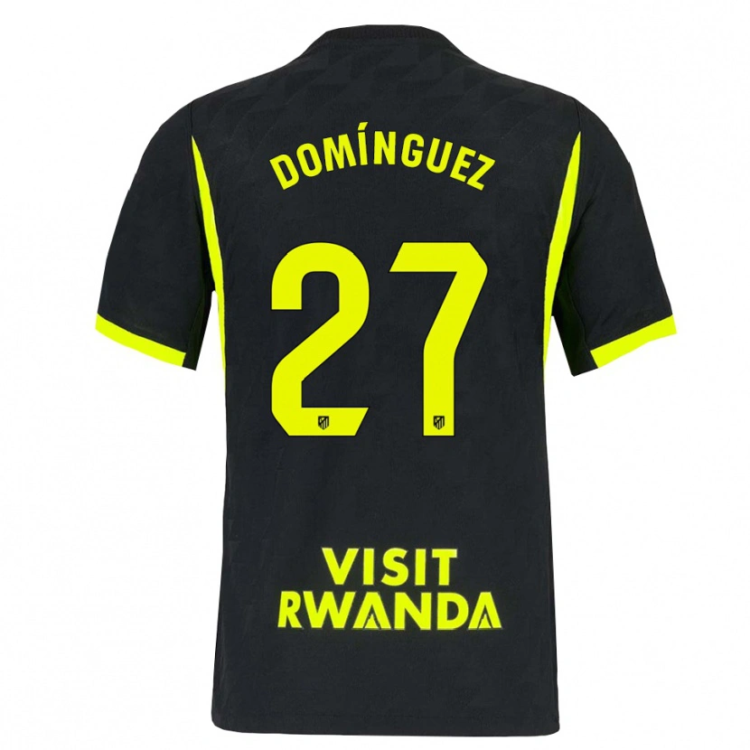 Danxen Kinder Jorge Domínguez #27 Hellgrün Schwarz Auswärtstrikot Trikot 2026/27 T-Shirt