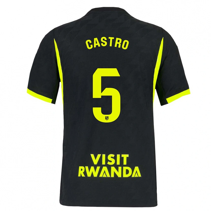 Danxen Kinder Oscar Castro #5 Hellgrün Schwarz Auswärtstrikot Trikot 2026/27 T-Shirt