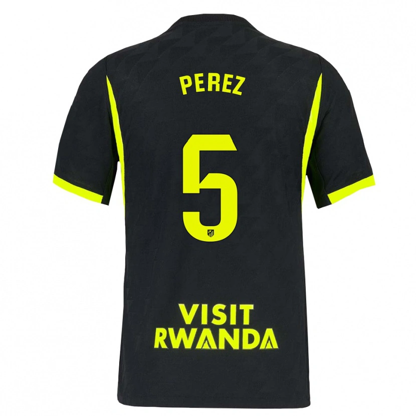 Danxen Kinder Xènia Pérez #5 Hellgrün Schwarz Auswärtstrikot Trikot 2026/27 T-Shirt